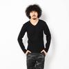 AVIREX DAILY RIB V-NECK TEE 6153480 men's M black