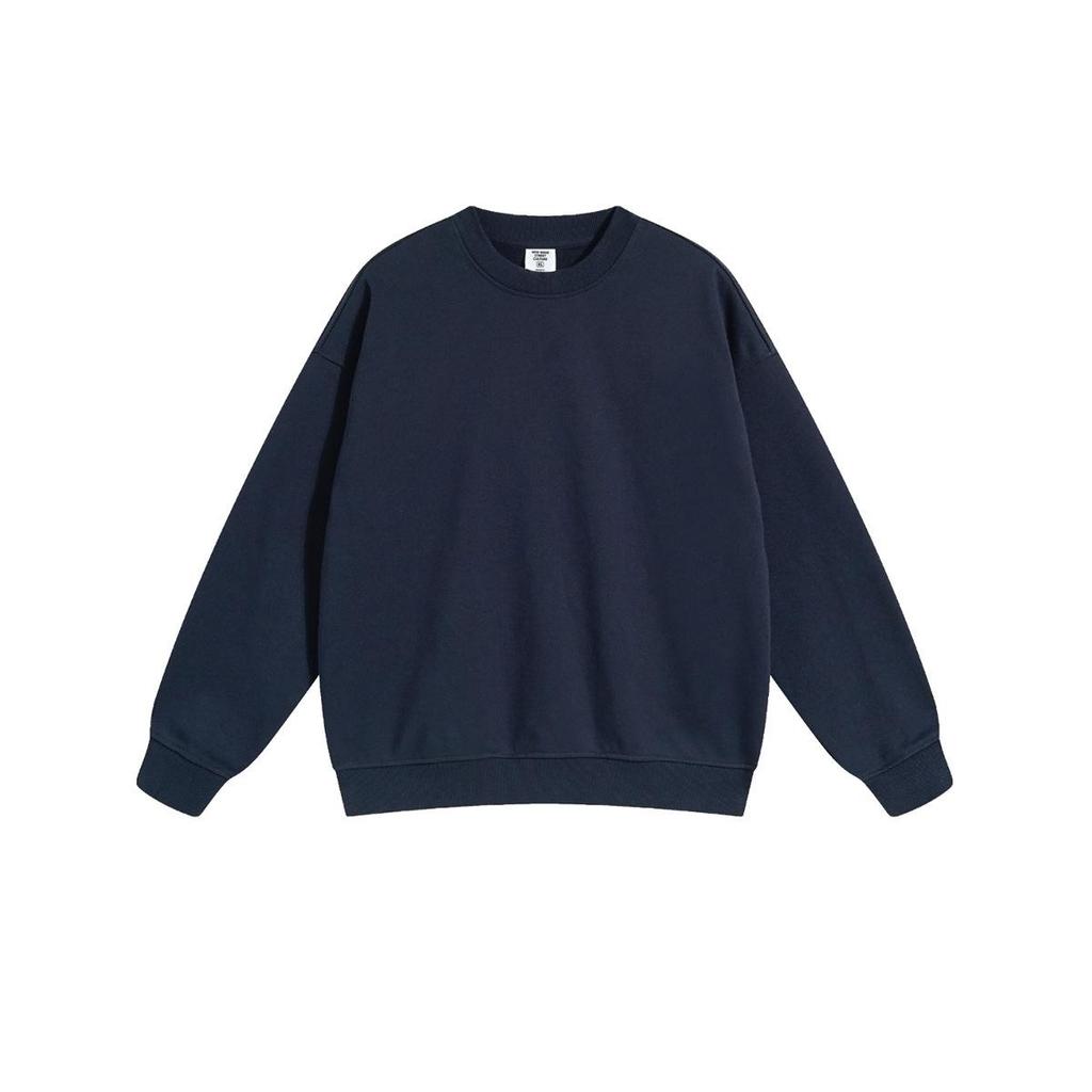 2024 Autumn/Winter Men's High-Quality 450G Terry Crewneck Sweater - Fashionable and Loose Fit