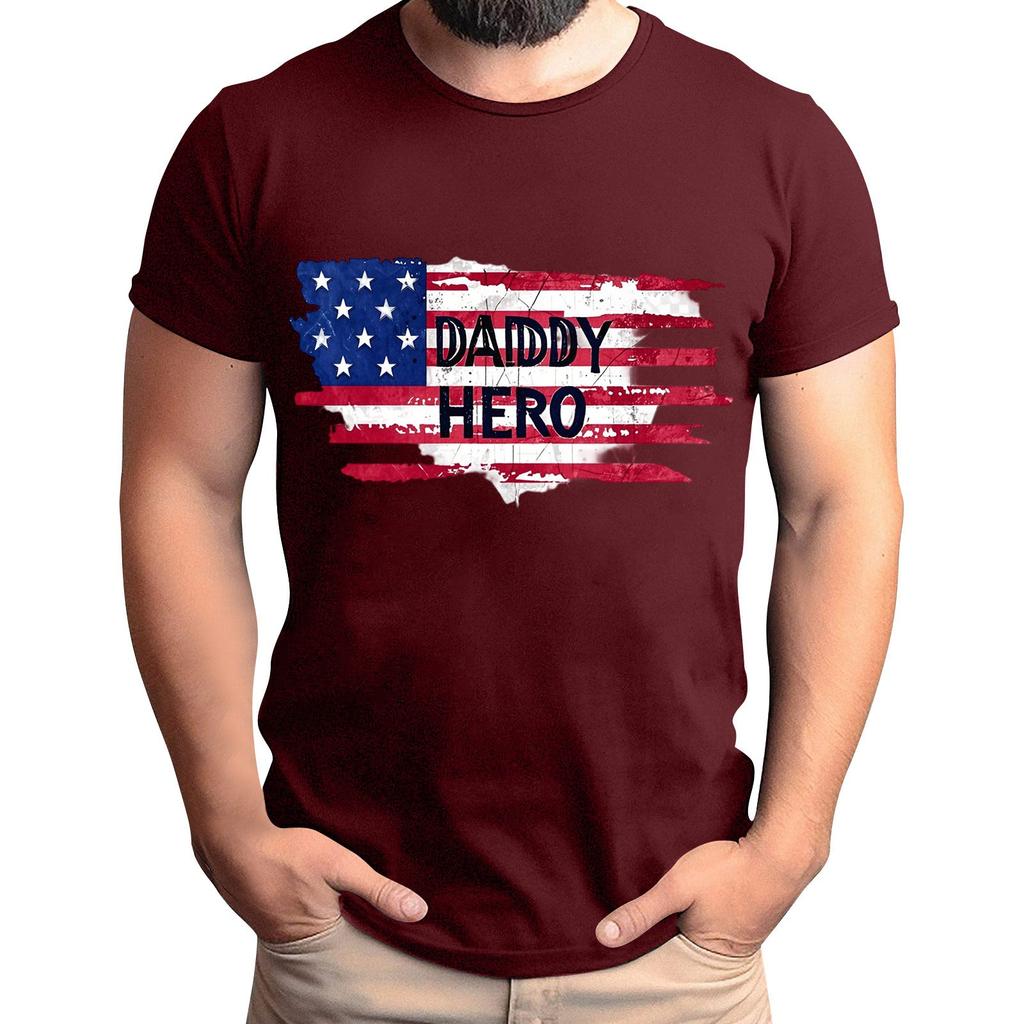 Мужская футболка с принтом флага, мужской свободный повседневный топ с короткими рукавами