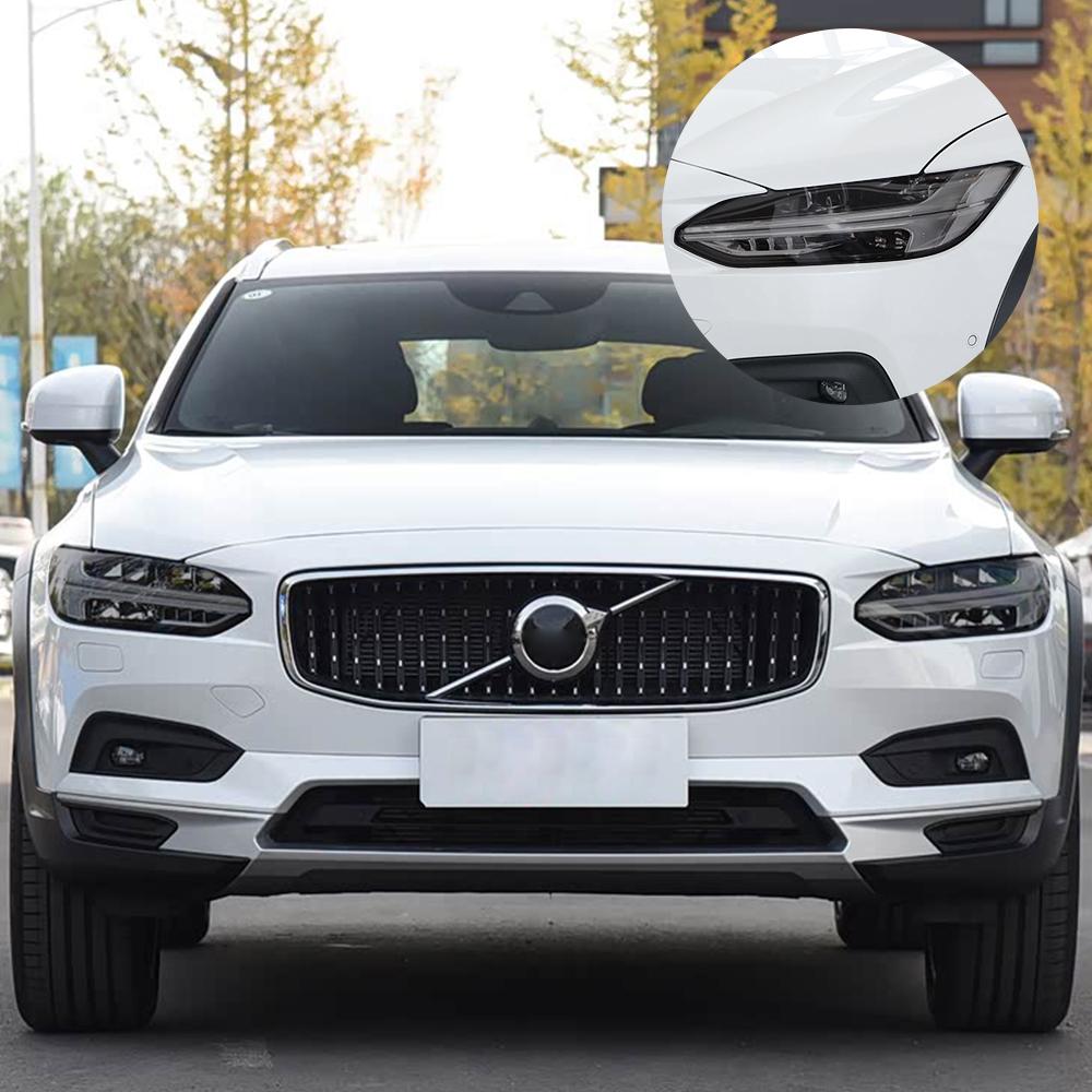 Для Volvo V90 2016-2026 Дымчато-черный Высокоглянцевый Готовый к установке ТПУ Защитная пленка для фар автомобиля PPF Антицарапающаяся Виниловая обертка Комплект чехлов
