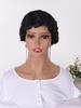 Black Short Curly Hair Retro Wig Headband