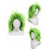Флуоресцентный зеленый градиент пушистый маленький рулон пузырчатая поверхность синтетический парик |Хэллоуин гротескная тема кроссдрессинг забавный косвик