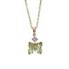 Fashion Zirconia Butterfly Pendant Necklaces for Women Sparkling Stainless Steel Necklace Jewelry Wedding Accessories