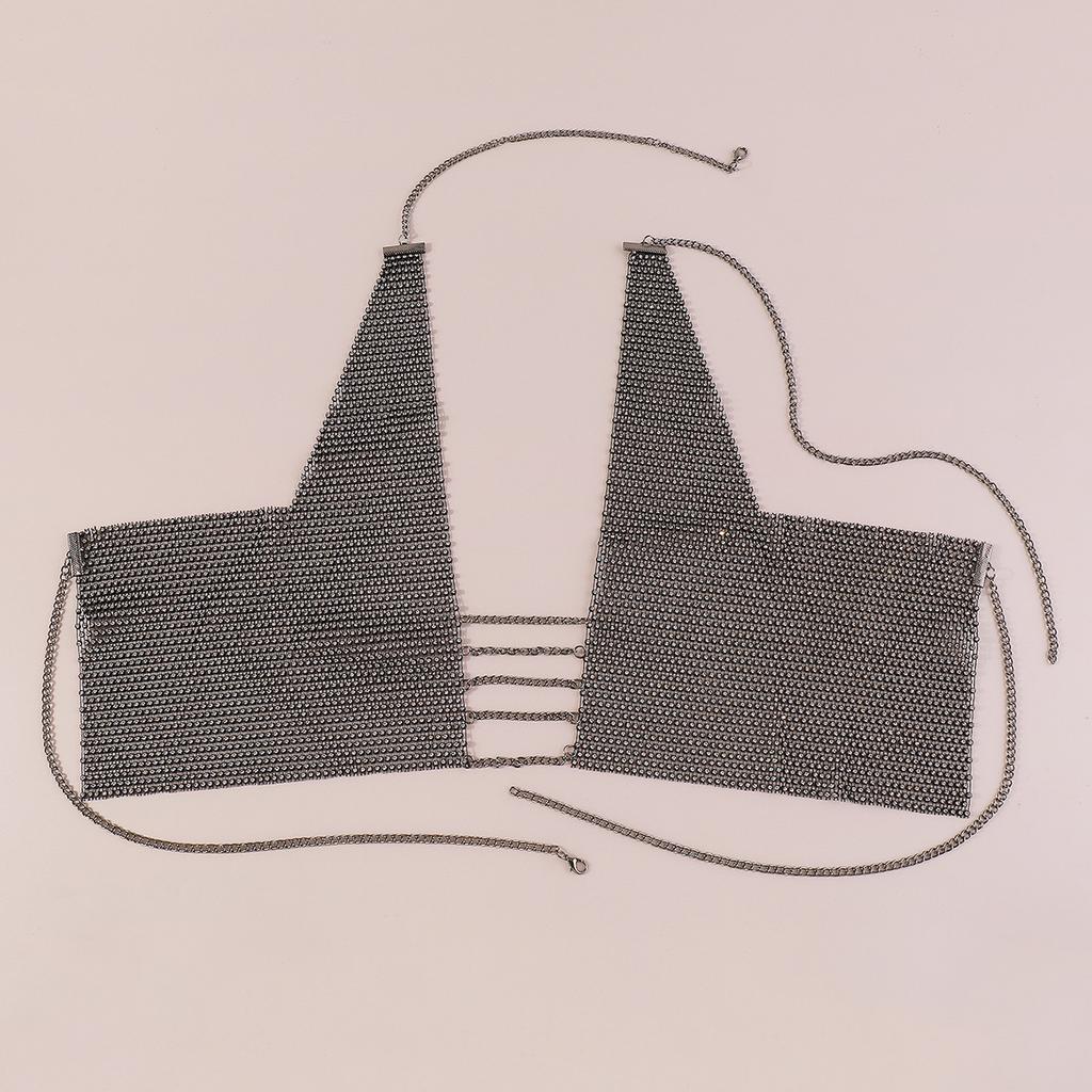 Temperament Backless Full Diamond Sling Body Chain Sexy Hollow Fashion Nightclub Hot Girl Chest Ornament