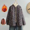 Women Thiened Cotton Jaet Stand Collar Warm Versatile Winter Coat for Women Large Size Commute Sle Print Ket