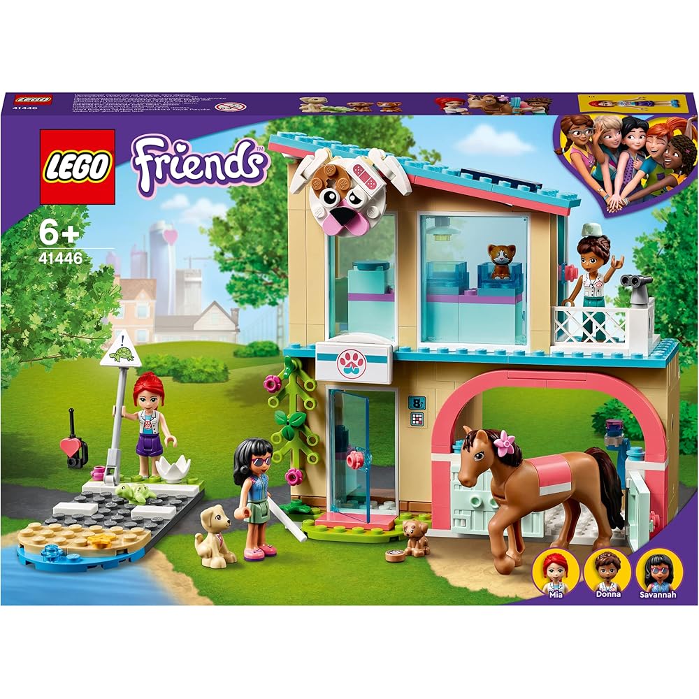 LEGO Друзья Клиника для животных Хартлейк Сити Набор 41446 с Мини-фигурками и Аксессуарами