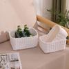 3Pcs Handmade Straw Woven Soft Round Paper Rope Storage Basket For Organizing Decorative Storage Bins Office Storage Box