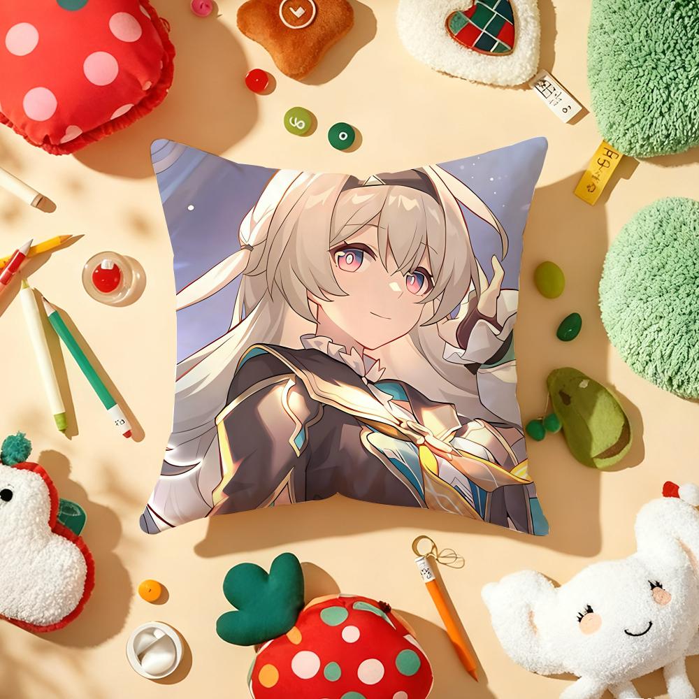 Аниме Игра HHonkai Impact Наволочка Плюшевая Ткань Мягкая Двусторонняя Печать Диван Теплая Зимняя Домашний Подарок Наволочка