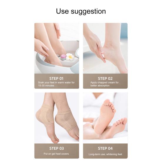 Protect Sleeve Moisturizing Anti Cracking Anti-slip Anti-abrasion Shock Absorbing Mesh Gel Heel
