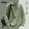 JEEP Men's Heavyweight 220G Pure Cotton Long Sleeve T-Shirt