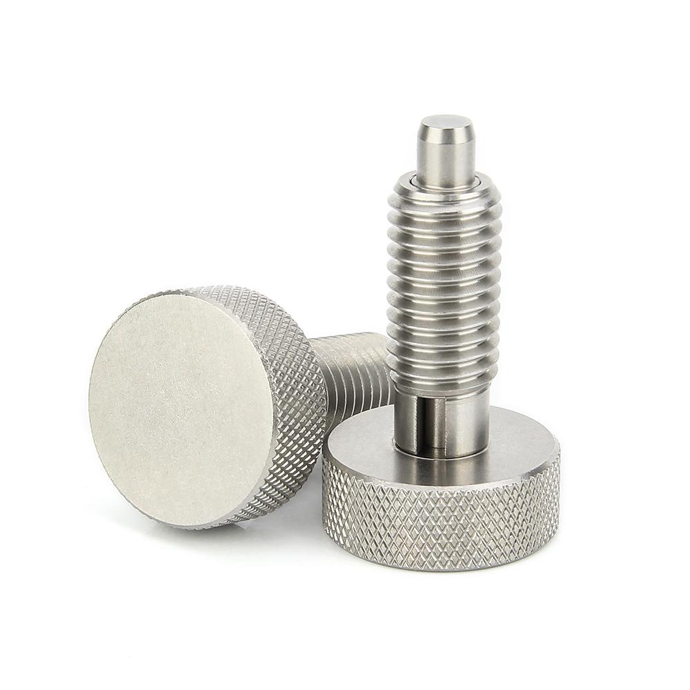 M6/M8/M10/M12/M16 304 Stainless Steel Knurled Knob Plungers Spring Plunger Self-locking Screw Bolts With Nuts