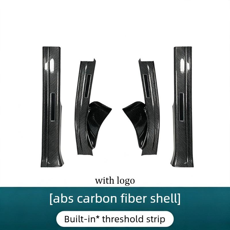 For Chery Jaecoo J7 Accessories Car Interior Decoration Welcome Pedal Car Carbon Fiber Anti-stepping Threshold Protection Strip