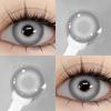 Eyeshare Colored Contact Lenses 2pcs Hybrid Eyes for Brown Iris Natural Yearly Lens 14.2mm Soft Contact Lenses
