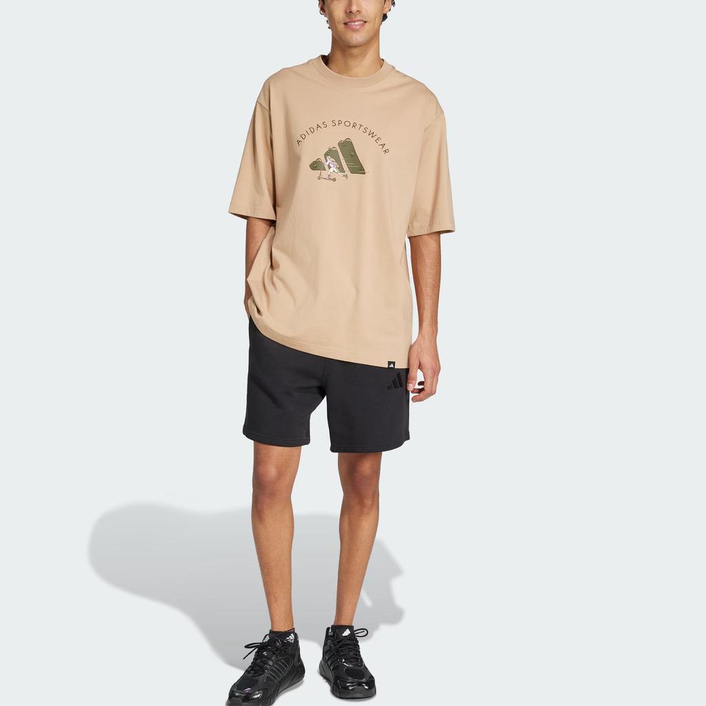 adidas Спортивная одежда CODES DOODLE SCOOTER Футболка Мужская Теплый Песок JJ3967