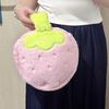 Большая косметичка для макияжа Дорожный косметический кейс Милый клубничный плюшевый пенал для туалетных принадлежностей Девочки Тиоте Плюшевый органайзер для хранения кистей