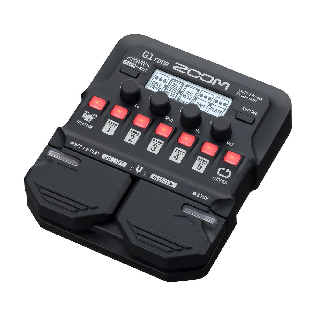ZOOM G1 FOUR Guitar Pedal with 60 Effects Multi-Effects (Black)