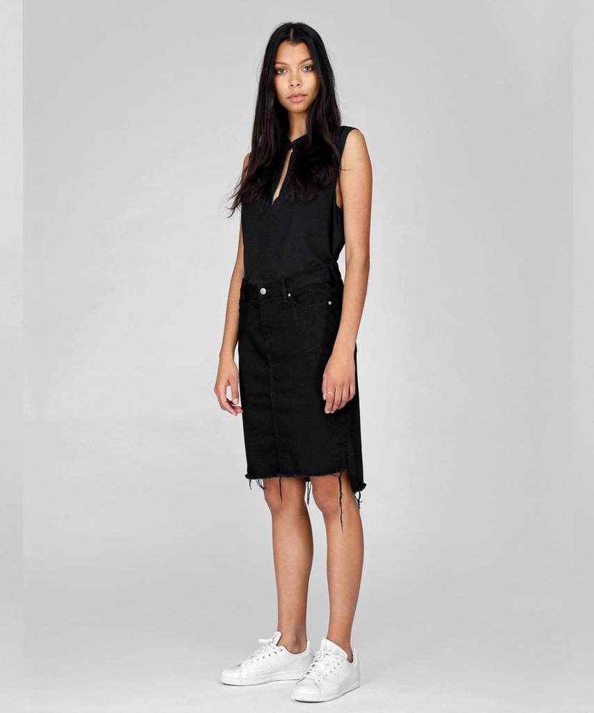Dr. Denim Mini Skirt - Light Retro / Black