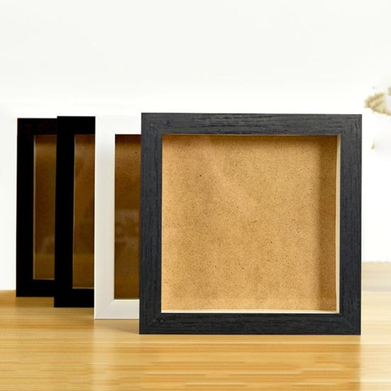 10-дюймовая деревянная фоторамка Shadow Box квадратный держатель для фотографий DIY Crafts Plant Flower