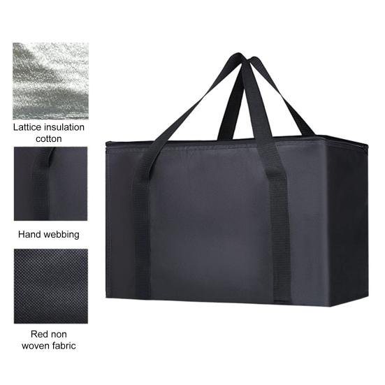 Большая изолированная сумка для пикника на молнии, сумка для обеда, многоразовая сумка для продуктов, сумка-холодильник для напитков, для кемпинга, пикников, путешествий