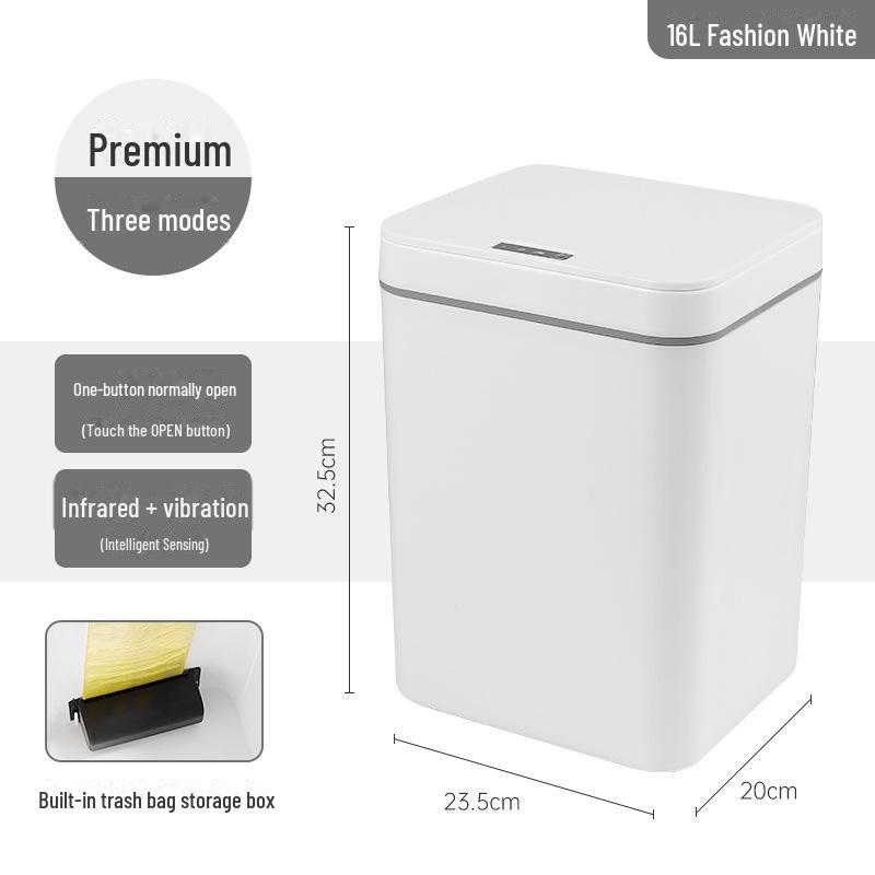 «Умный автоматический индукционный мусорный бак с крышкой для дома, офиса и общежития»