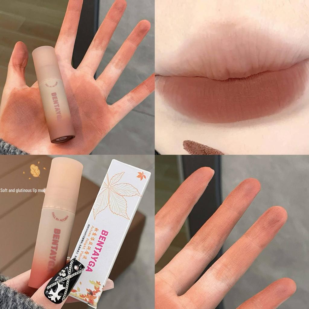 BENTAYGA Осенняя бархатная грязь для губ: Матовый, Увлажняющий, Нелипкий, Стойкий пигментированный блеск для губ.
