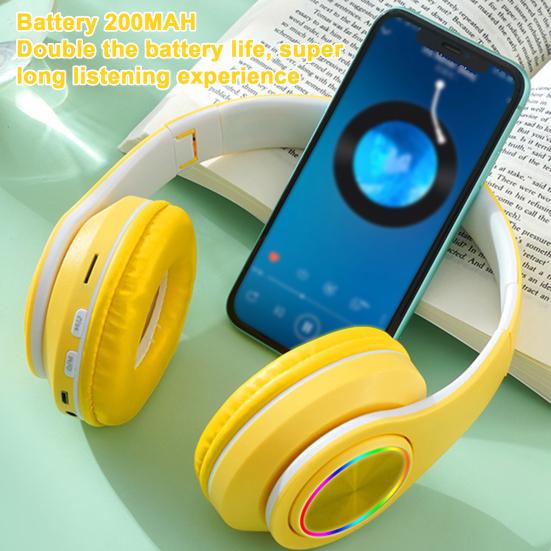 Беспроводные наушники со стабильным соединением, RGB-подсветкой, низкой задержкой, шумоподавлением, глубоким