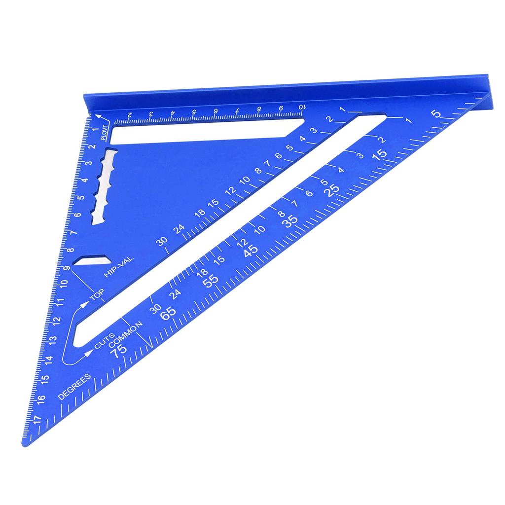 7-дюймовый стропильный угольник из алюминиевого сплава, двойная шкала, 45 90 градусов, треугольная линейка, угломер, плотницкий