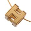 Used HERMES Cardue Ash H-cube Necklace Gold Plated Gold Used