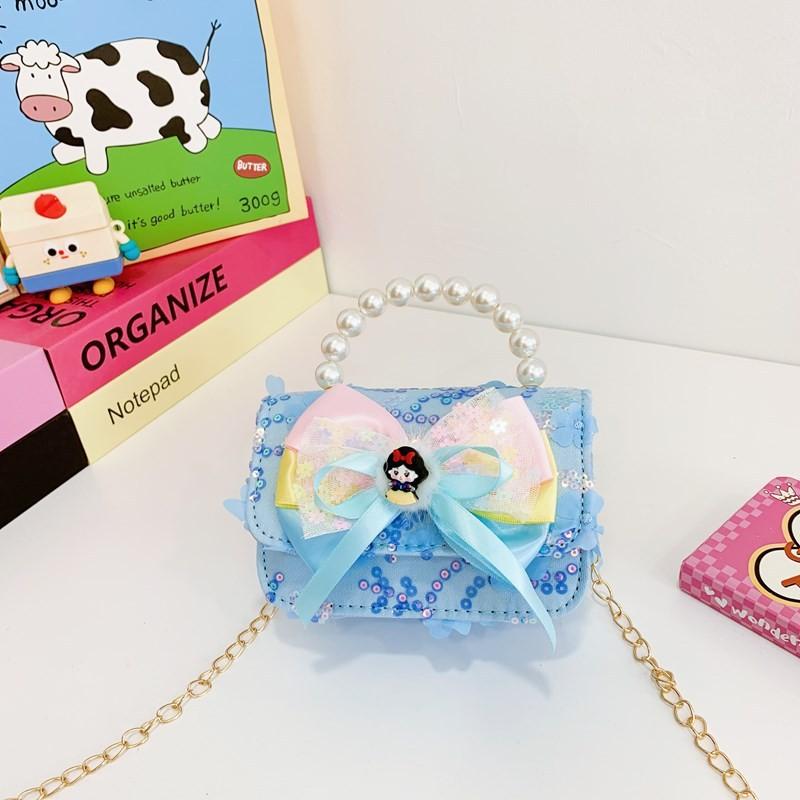Элегантная маленькая женская сумка через плечо с бантом, модный ремешок-цепочка, универсальный кошелек для детей