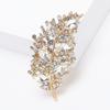 Creative Shining Rhinestones Lapel Shape Pin Brooch Clothes Leaves Shawl Hat Badge Accessories Party