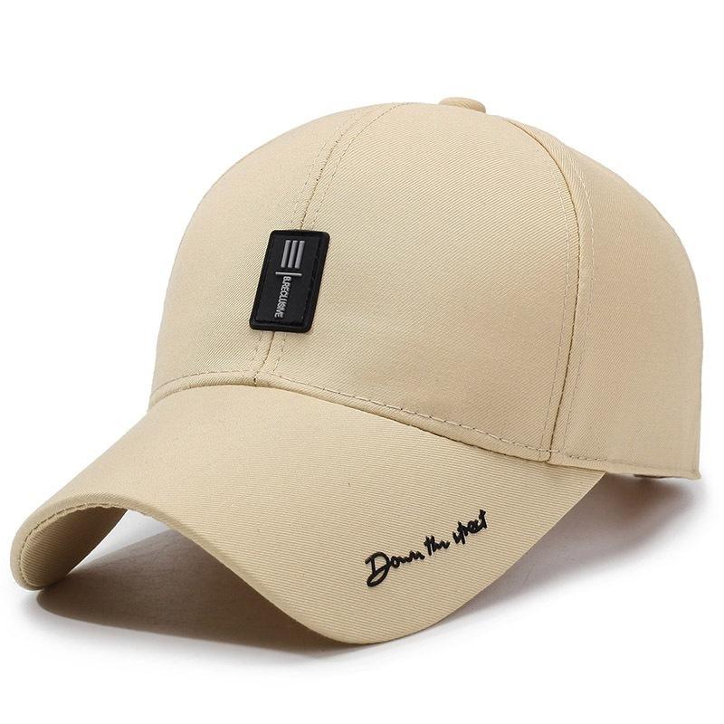 Men's cap Men's clothing fabric hat Casual middle-aged baseball cap Outdoor sports simple spring and summer sun hat