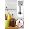 Drongo Jar Scraper Silicone Spatula Set 9 Pieces Black