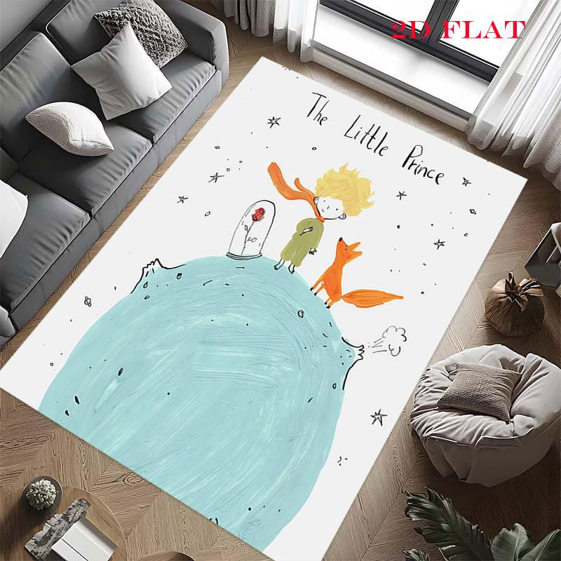 Светящийся ковер «Маленький принц» для гостиной, спальни, дома, декора дивана, нескользящий коврик для игр детей