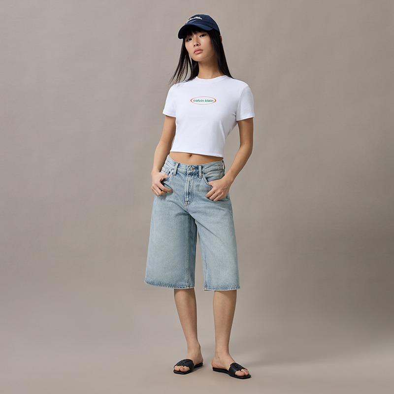Calvin Klein Leisure sports floral letter embroidery pure cotton cotton peaked cap men and women same style couple model navy blue 4F5085G-VEK