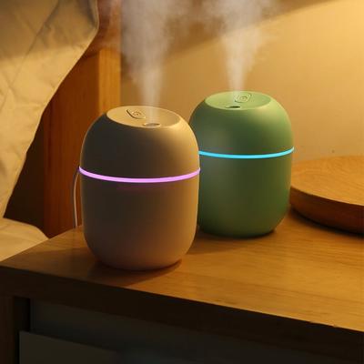 Портативный мини-увлажнитель воздуха, холодный пар, питание от USB, идеально подходит для спальни, офиса и автомобиля, 220 мл