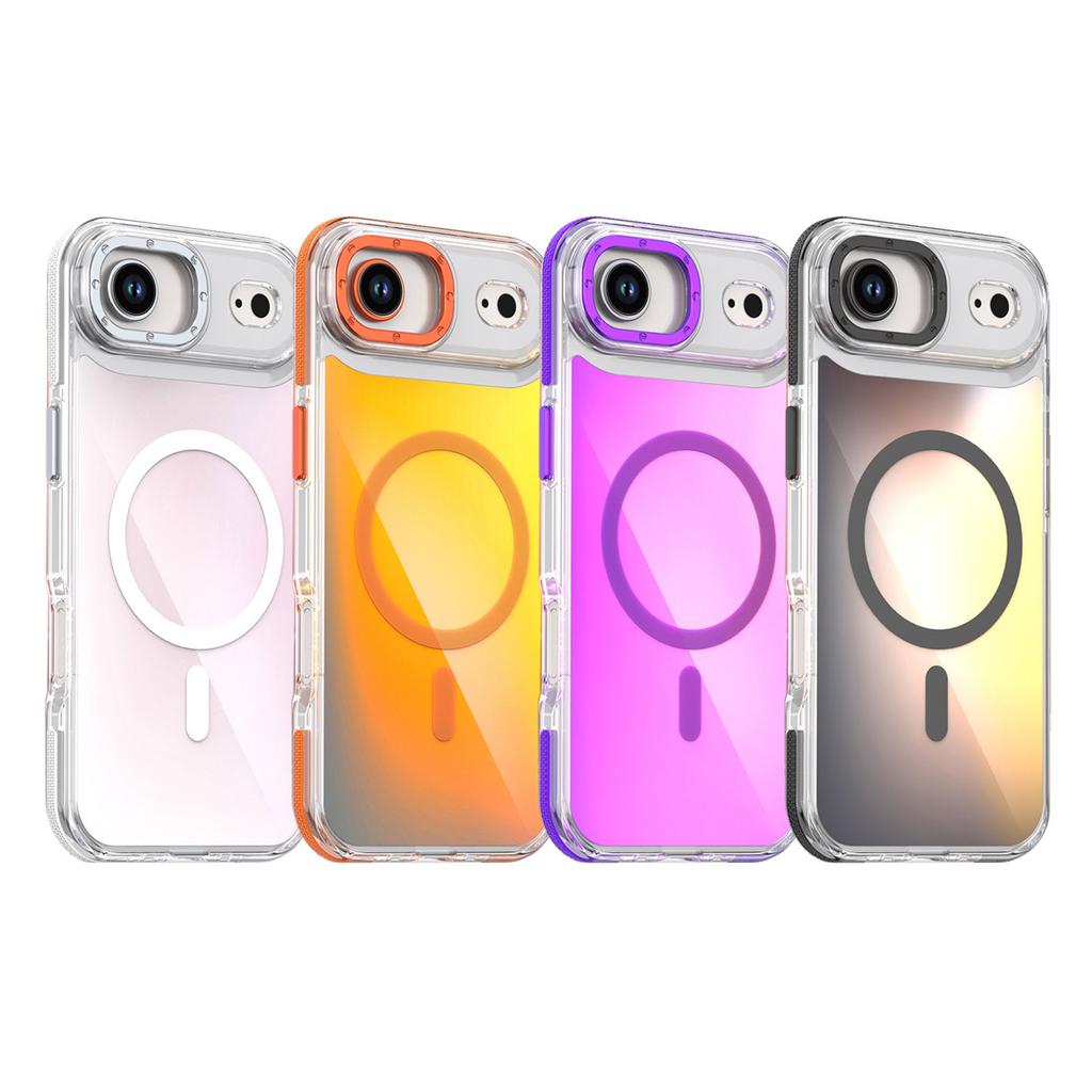 For iPhone 17 Air Case Compatible with MagSafe Color Changing TPU Acrylic Phone Back Cover