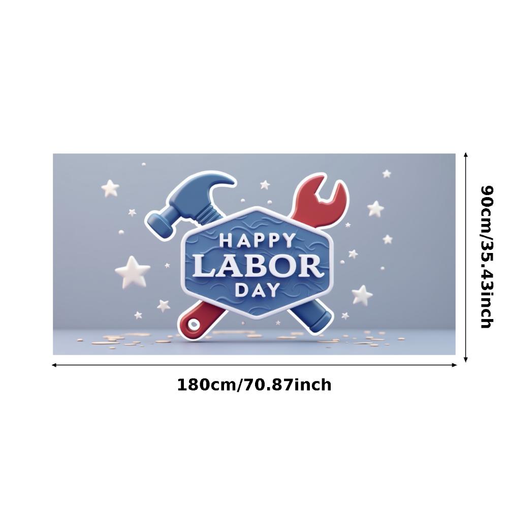 Workers Celebration Colorful Theme Tool Theme Banner Labor Day Banner for Parade Event Community Event Worker Appreciation
