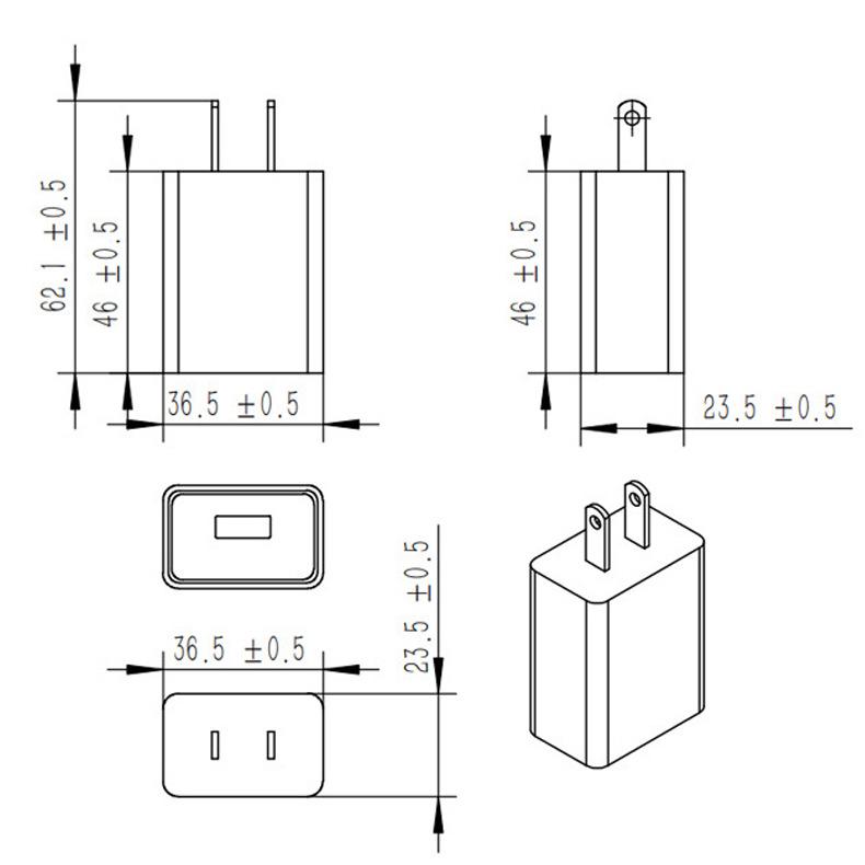 3C Certified 5V2A USB Charger Adapter for Mobile Phones - China Standard