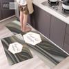 Non-slip Washable Kitchen Mats Set 2 Pieces Modern Floor Mat Home Black Rug For Living Room Bedside Mat