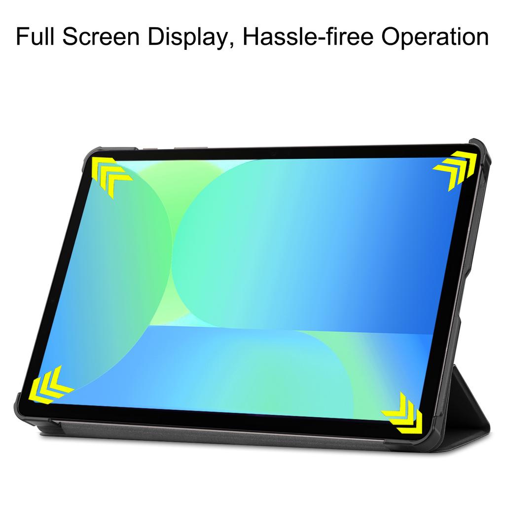 Чехол для Samsung Galaxy Tab S10 FE/S9 FE Кожаная подставка с защитой от падений Обложка для планшета