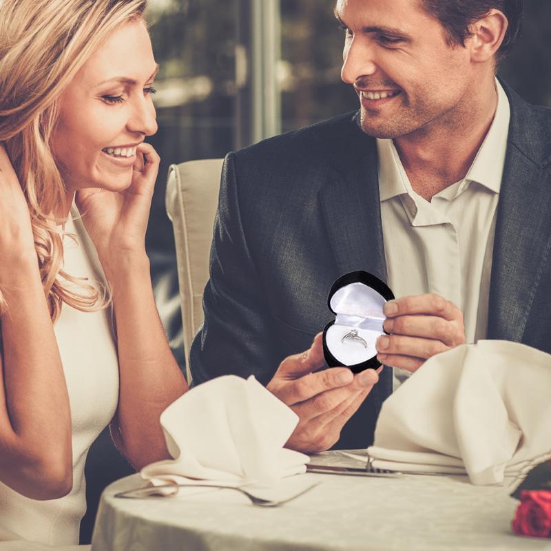 1 шт. Свадебный дисплей, элегантный органайзер для колец в форме сердца, удобная упаковка для ювелирных изделий, бархатный держатель для сережек