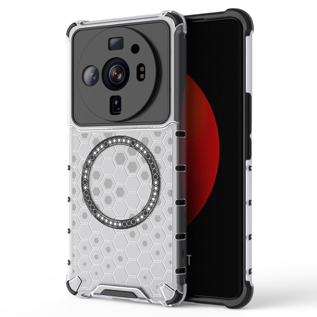 For Xiaomi 12S Ultra 5G Magnetic Case Shockproof Honeycomb TPU+PC Phone Cover