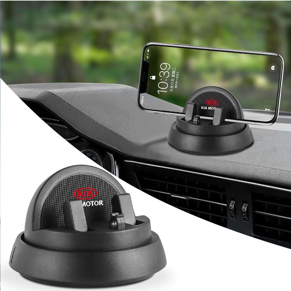 Car Mobile Phone Holder Phone Bracket Mount Support With Number Plate For KIA Rio Ceed Sportage Cerato Soul Sorento Niro Hubcaps