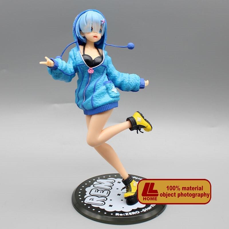 Аниме Re Life In a Different World Rem синяя одежда с капюшоном, фигурка из ПВХ, игрушка в подарок