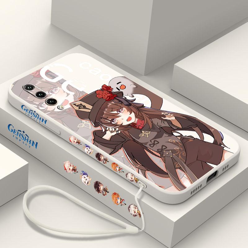 Genshin Impact Nahida HUTAO For Huawei Y9S Y9A Y9 Y6 Nova Y70 9 8 P50 P40 P30 P20 Pro Lite E 5G Liquid Left Rope Phone Case