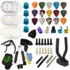 66 шт. набор гитарных аксессуаров тюнер каподастр медиатор кронштейн набор инструментов для ремонта банджо мандолина
