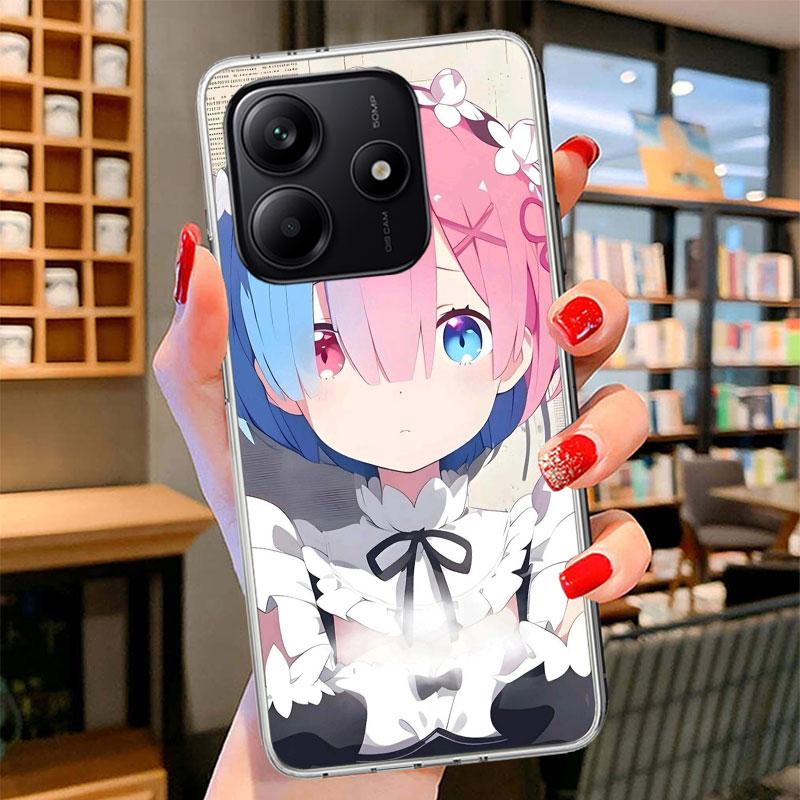 Чехол для телефона R-Rem Re Zero Аниме для Xiaomi Redmi Note 15 14 13 12 11 10 Pro Plus 14S 12S 11S 11T 11E 10S Мягкий Чехол-Оболочка Redmi