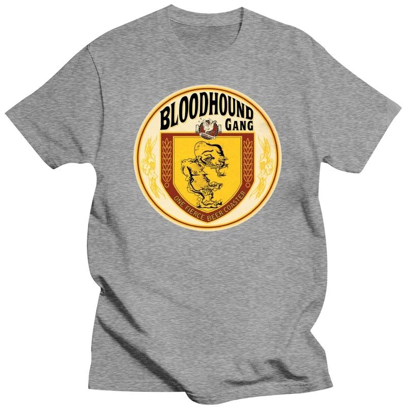 Модная плотная Хит продаж винтажная летняя с круглым вырезом популярная BLOODHOUND GANG FIERCE BEER COASTER мужская черная футболка S-5XL