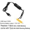 USB to 1.5V-12V Adjust Voltage with Display LR6/AA AAA Dummy Battery Cable for Cameras Clock Radio LED Light Keyboard Piano
