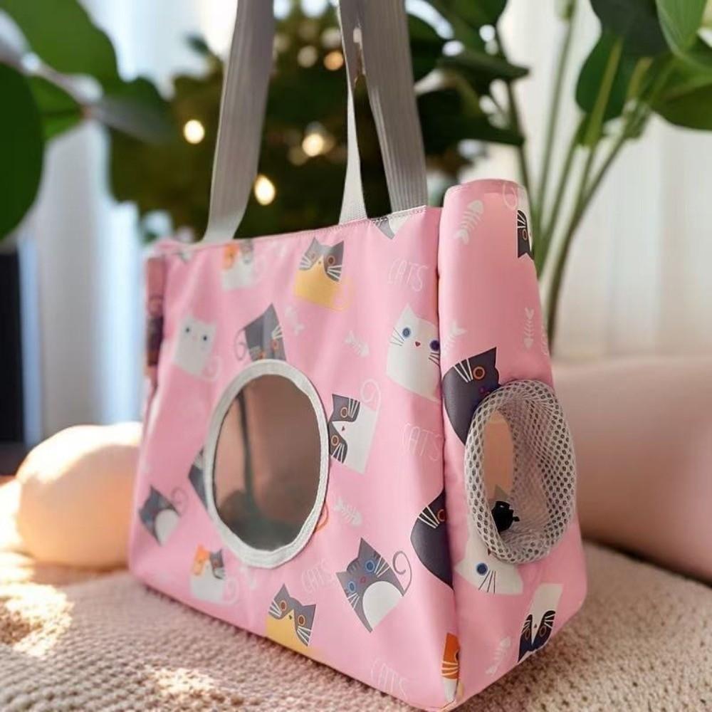 Portable Cat Carrier Bag Oxford Cat Carrying Bag Practical Pet Backpack  Outdoor Travel